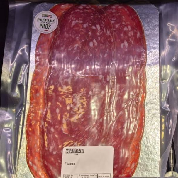 Saucisson fiocco villani Supermarche Match : photo du produit rappelé le 13/06/2025