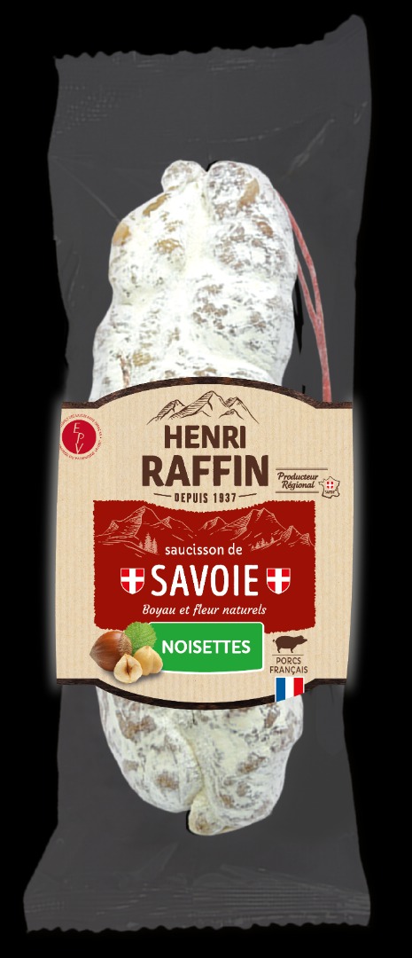 Saucisson sec aux noisettes Henri Raffin : photo du produit rappelé le 13/06/2022