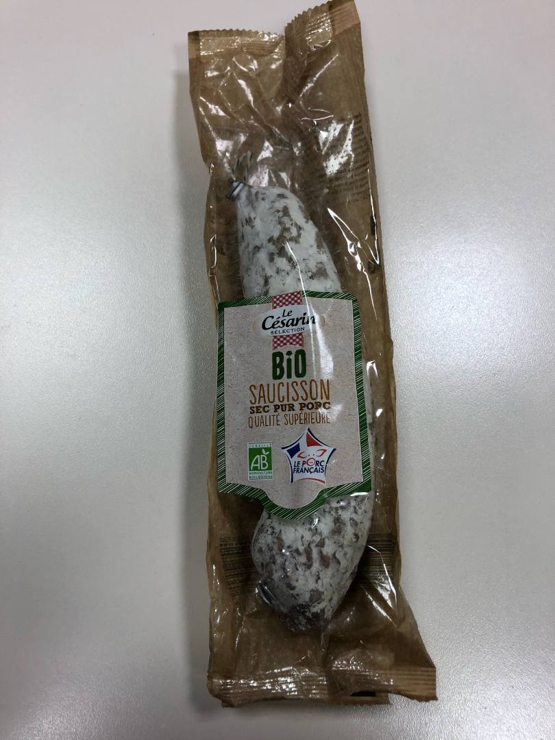 Saucisson sec bio Lidl : photo du produit rappelé le 10/01/2023