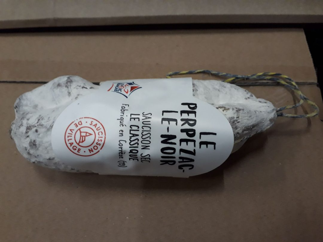 Saucisson sec le classique Le Perpezac le Noir : photo du produit rappelé le 09/06/2022