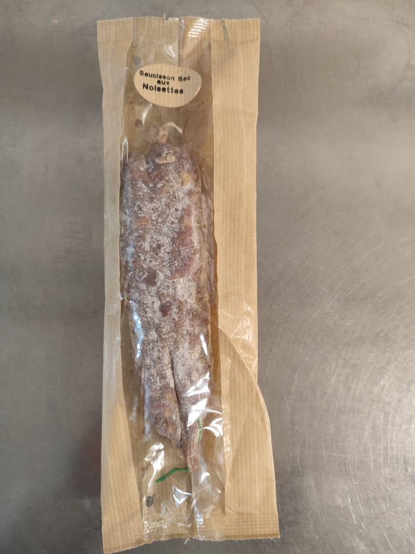 Saucisson sec noisettes La Vie Claire : photo du produit rappelé le 29/03/2023