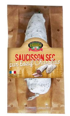Saucisson sec pur boeuf charolais 200 g Fernand Dussert : photo 2 sur 2 du produit rappelé le 21/11/2022