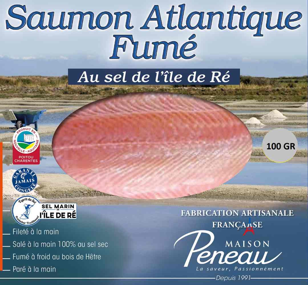 Saumon fume atlantique 100g Maison Peneau : photo du produit rappelé le 21/10/2024