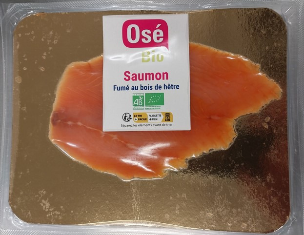 Saumon fumé bio 80 gr osé bio : photo du produit rappelé le 27/12/2024