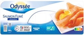 Saumon fume de norvege 12 tranches Odyssee : photo du produit rappelé le 07/03/2023