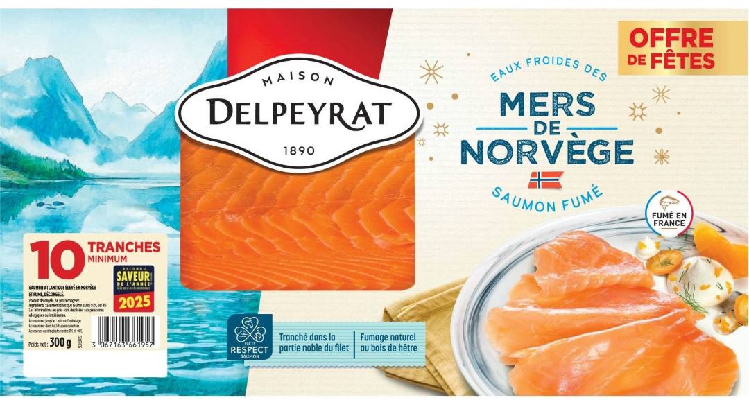 Saumon fume Delpeyrat : photo du produit rappelé le 11/12/2025