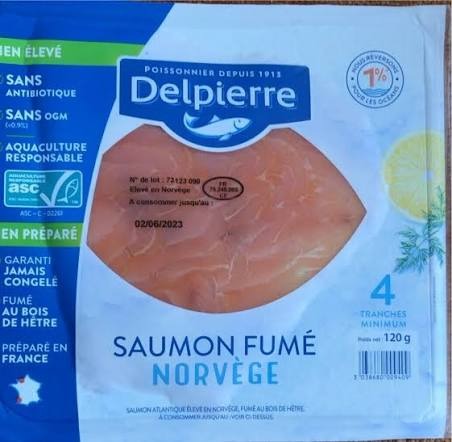 Saumon fumé Delpierre / Labeyrie : photo 2 sur 5 du produit rappelé le 19/08/2026