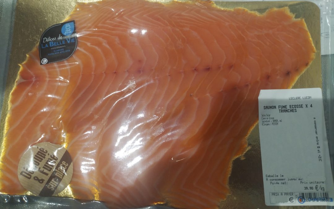 Saumon fume ecosse 4 tranches : photo du produit rappelé le 15/02/2023