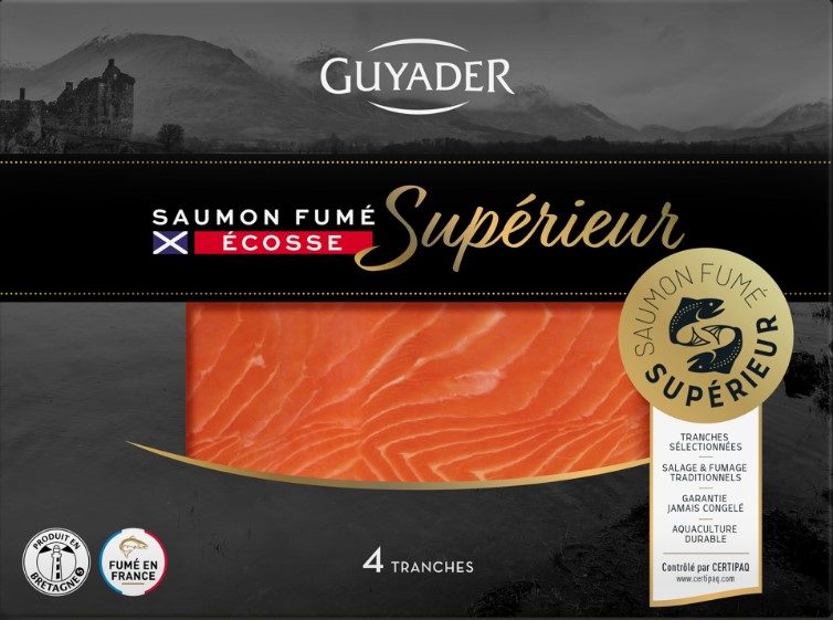 Saumon fume ecosse superieur 140g 4tr guyader : photo du produit rappelé le 30/08/2024