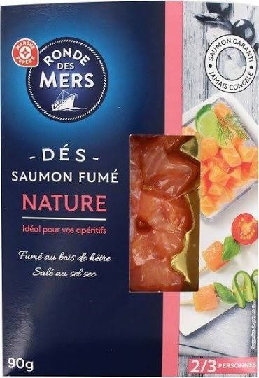 Saumon fumé et lardons de saumon Marque Repère et Biovillage : photo 2 sur 5 du produit rappelé le 19/08/2026
