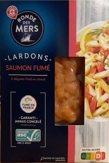 Saumon fumé et lardons de saumon Marque Repère et Biovillage : photo 5 sur 5 du produit rappelé le 19/08/2026
