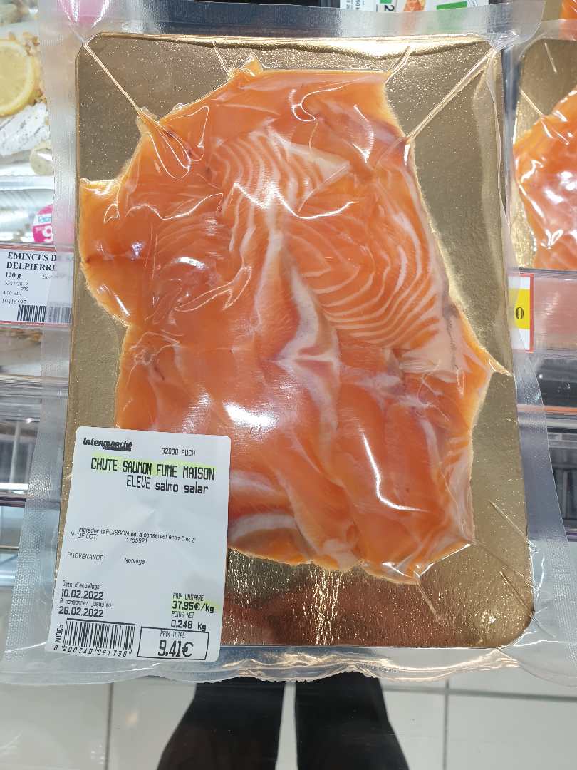 Saumon fumé Intermarché Auch : photo du produit rappelé le 11/02/2022