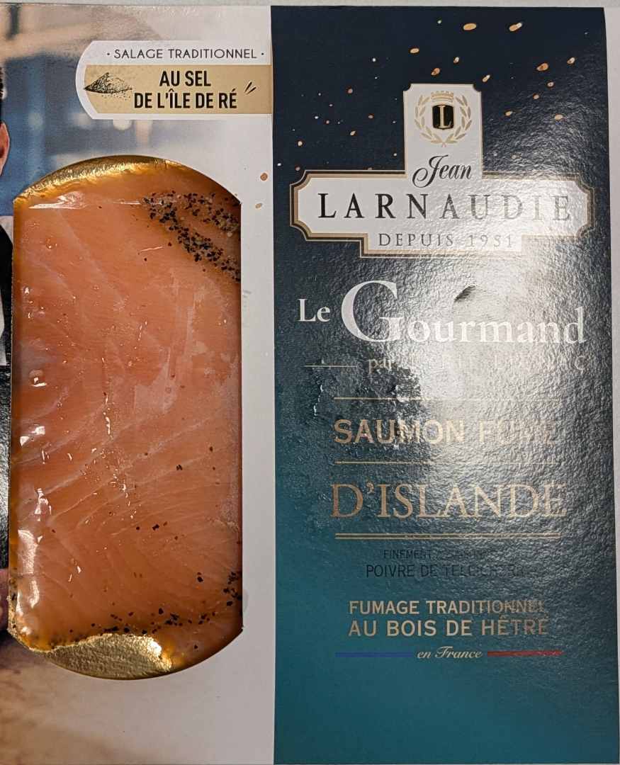 Saumon fumé islande au poivre de timut Jean Larnaudie : photo du produit rappelé le 19/11/2025