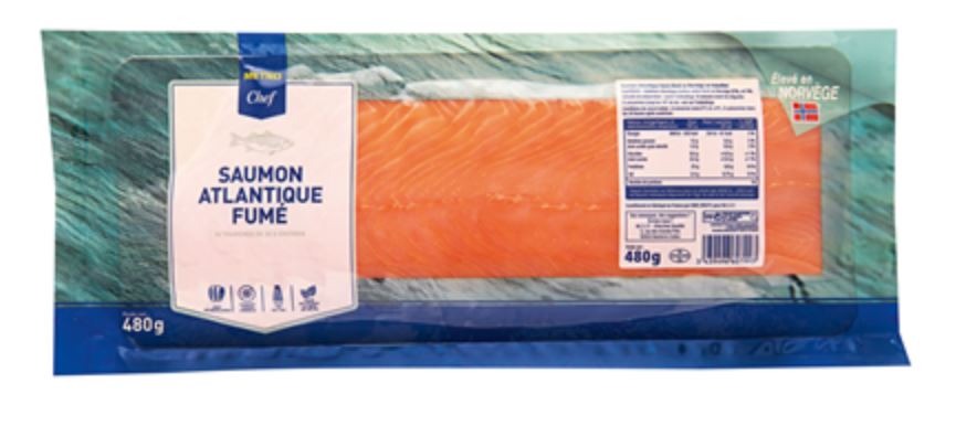 Saumon fume norvege 16*30g Metro chef : photo du produit rappelé le 06/09/2024
