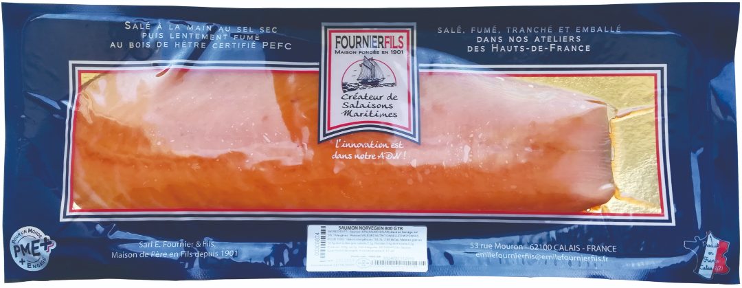Saumon fume norvégien tr s/peau 800 gr Fournier Fils : photo du produit rappelé le 24/02/2022