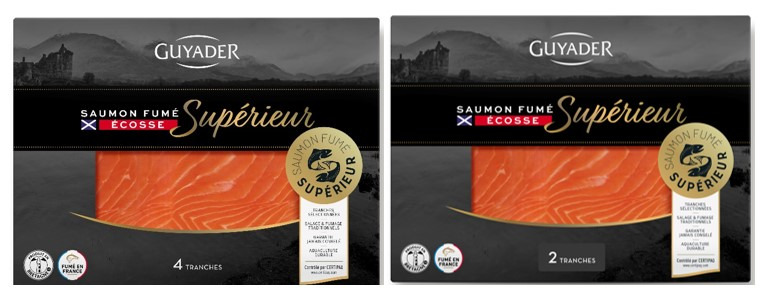 Saumon fume origine ecosse Guyader : photo du produit rappelé le 08/10/2024