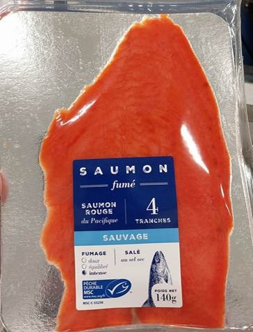 Saumon fumé sauvage msc 140g Grand Frais : photo du produit rappelé le 16/12/2025