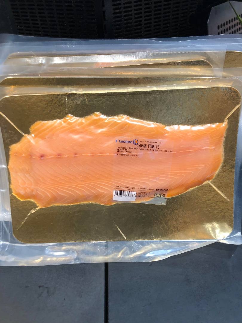 Saumon fume sous vide : photo du produit rappelé le 14/02/2023