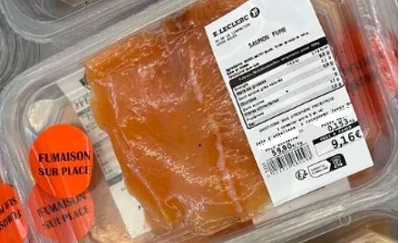 Saumon fumé sous-vide Sans Marque Emballé et Etiqueté par le Magasin : photo du produit rappelé le 26/03/2025