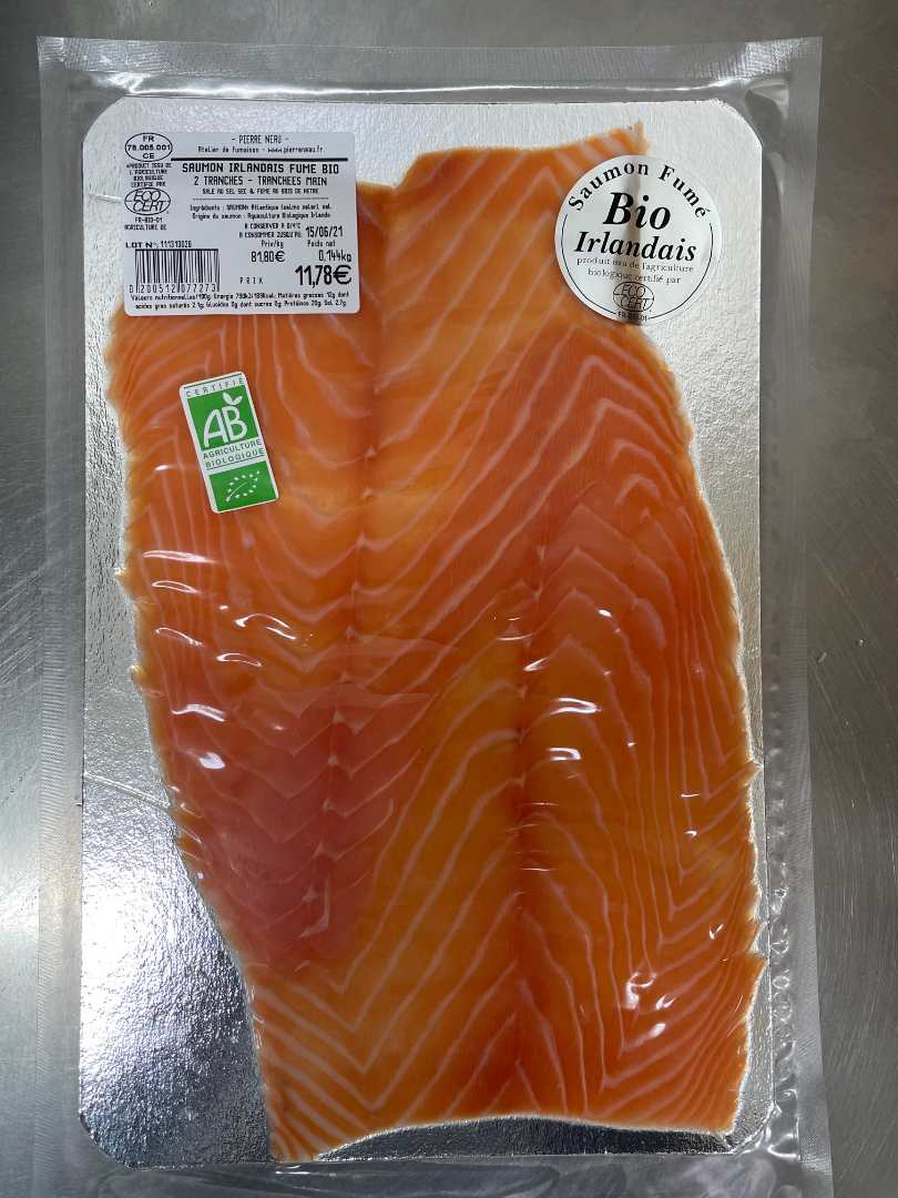 Saumon irlandais fumé bio Pierre Neau : photo du produit rappelé le 24/06/2021