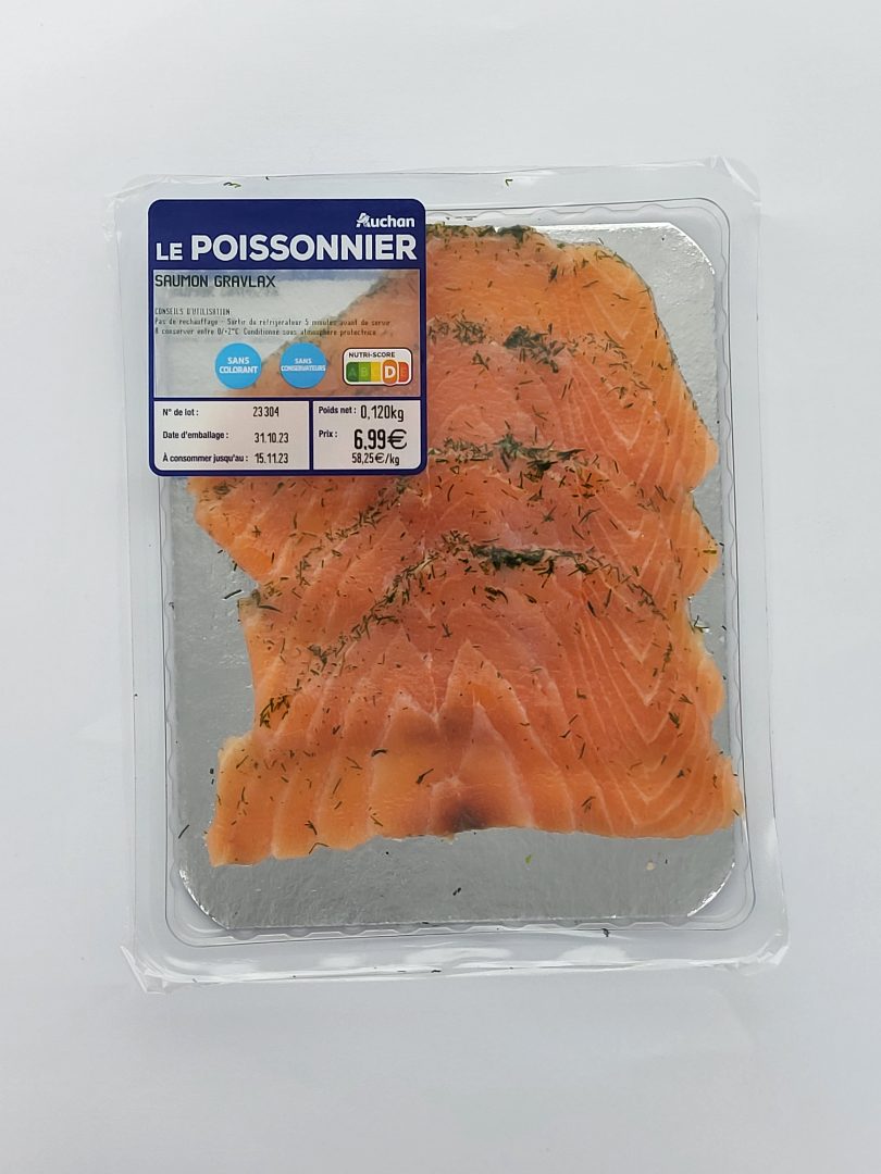 Saumon mariné et tartare saumon Auchan : photo 5 sur 5 du produit rappelé le 07/03/2024