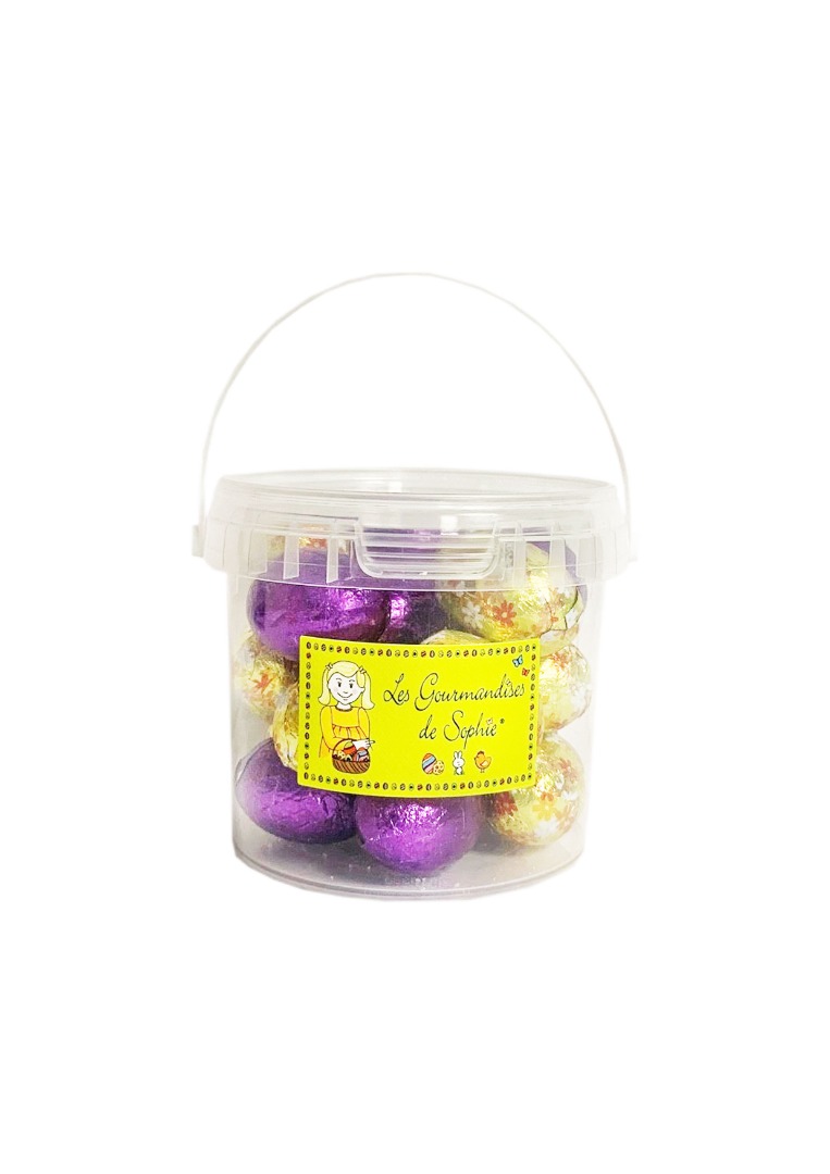 Seau oeufs céréales et pralinés Les Gourmandises de Sophie : photo du produit rappelé le 06/03/2023