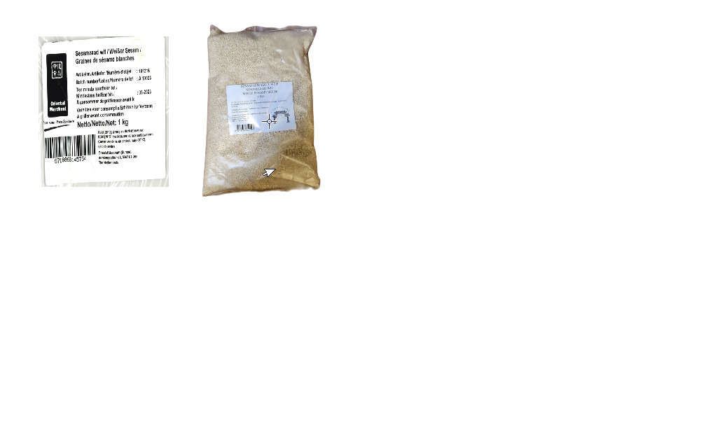 Sésame blanc Asiane Cuisine/ Oriental Merchant : photo du produit rappelé le 10/05/2023