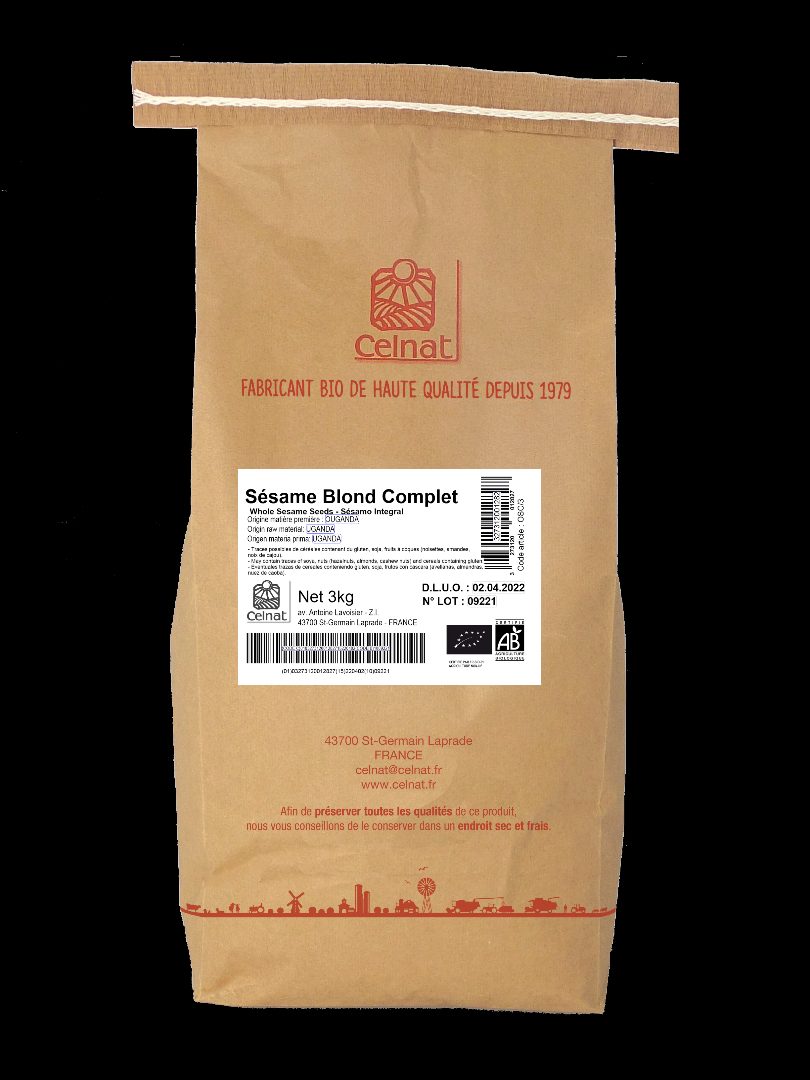 Sésame blond complet Celnat : photo du produit rappelé le 09/04/2021