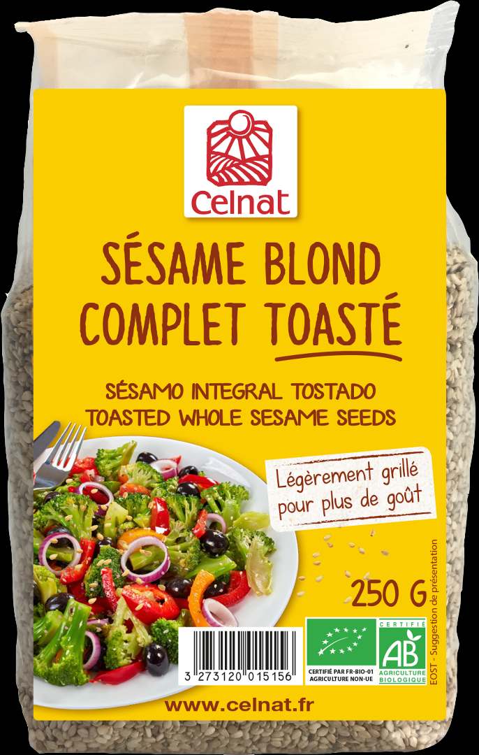 Sésame blond complet toasté Celnat : photo du produit rappelé le 07/06/2021