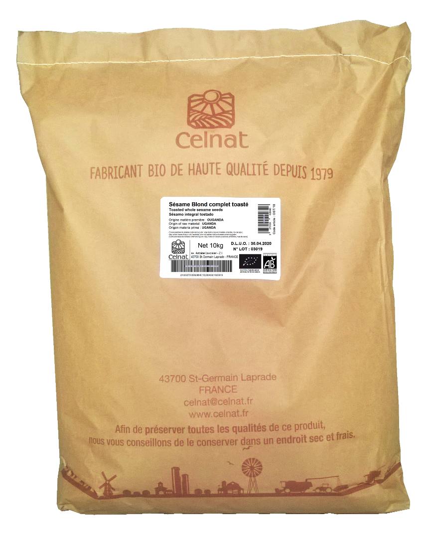 Sésame blond complet toasté Celnat : photo du produit rappelé le 09/04/2021