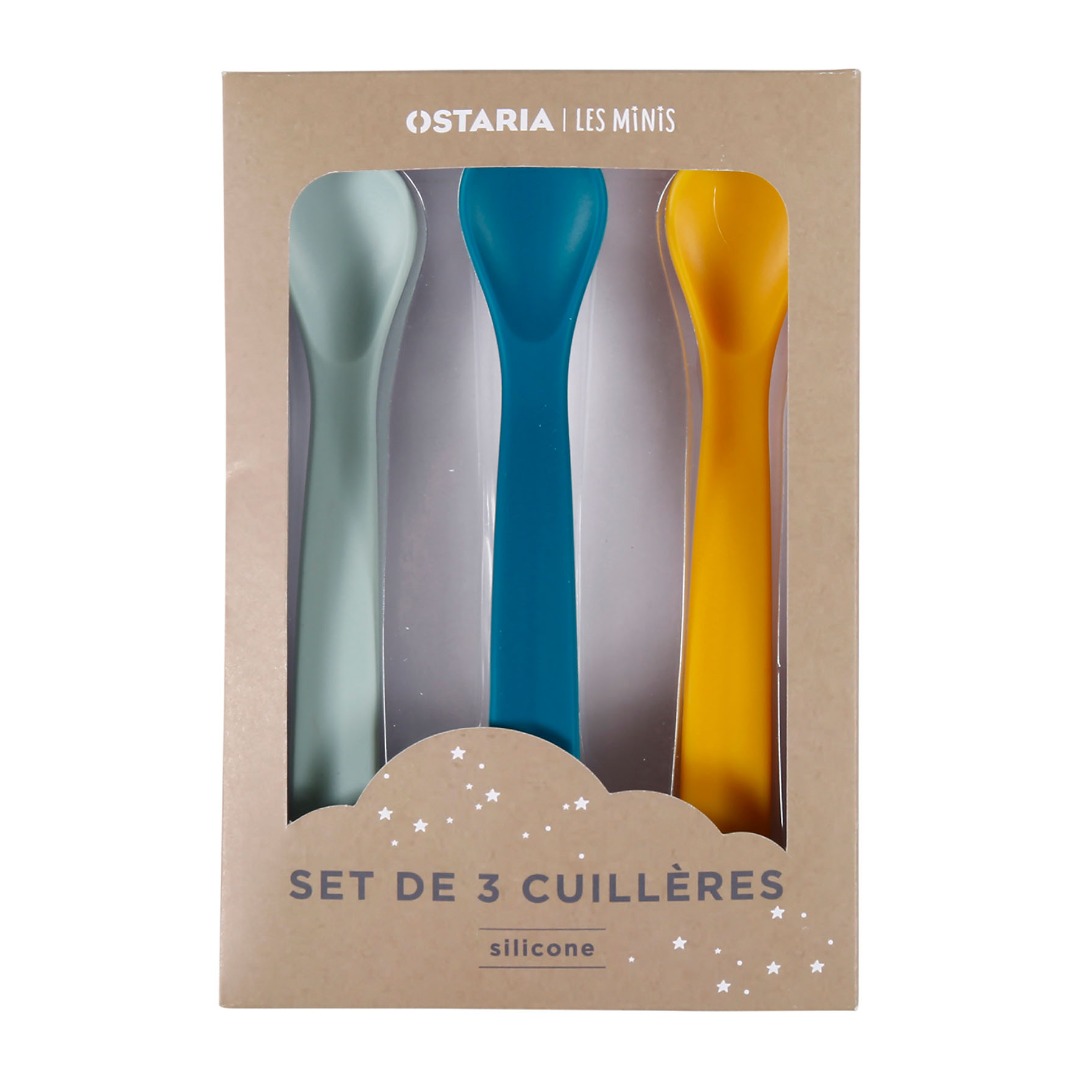 Set 3 cuillères silicone Ostaria les Minis : photo du produit rappelé le 27/10/2022