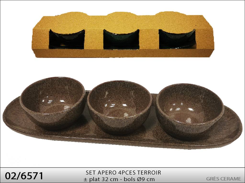 Set apero 4 pces terroir Torrent Ceramic : photo du produit rappelé le 18/01/2024