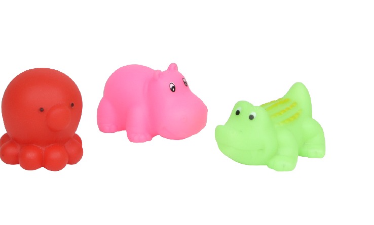 Set de 3 petits animaux de bain sonores Tendance : photo du produit rappelé le 16/02/2024