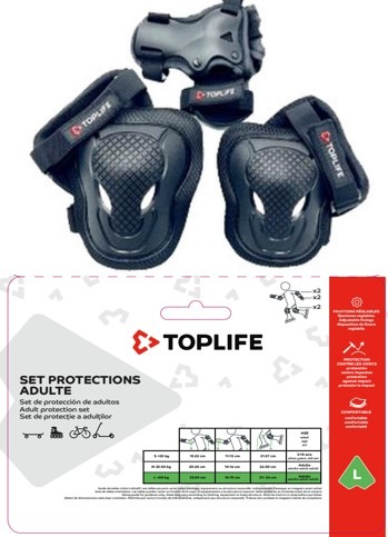 Set de protection adulte Toplife : photo du produit rappelé le 05/09/2024