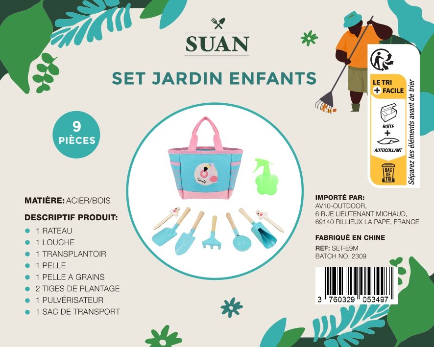Set jardin enfants Suan : photo du produit rappelé le 21/03/2025