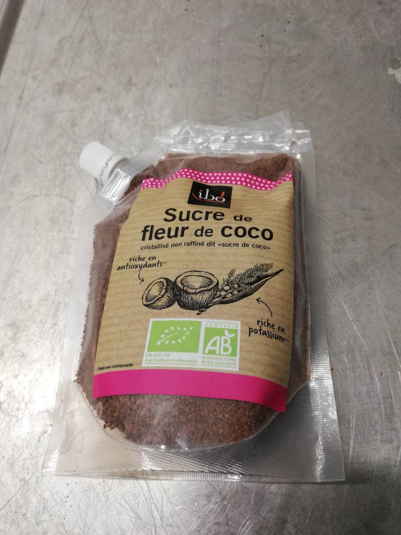 Sève de fleur de cocotier cristallisée non raffinée dit sucre de coco Ibo! : photo du produit rappelé le 19/12/2022