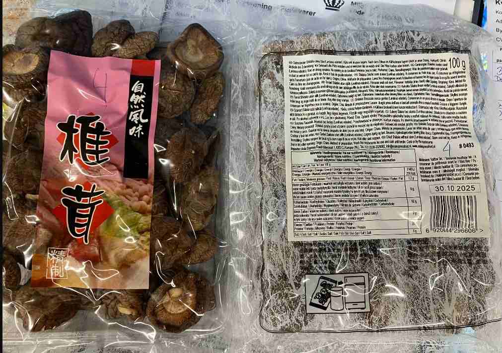 Shitake seche sans queue / champignons Mountains : photo du produit rappelé le 28/10/2024