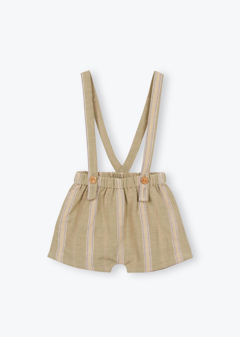 Short bretelles raye danalo beige Arsene et les Pipelettes : photo du produit rappelé le 10/05/2023
