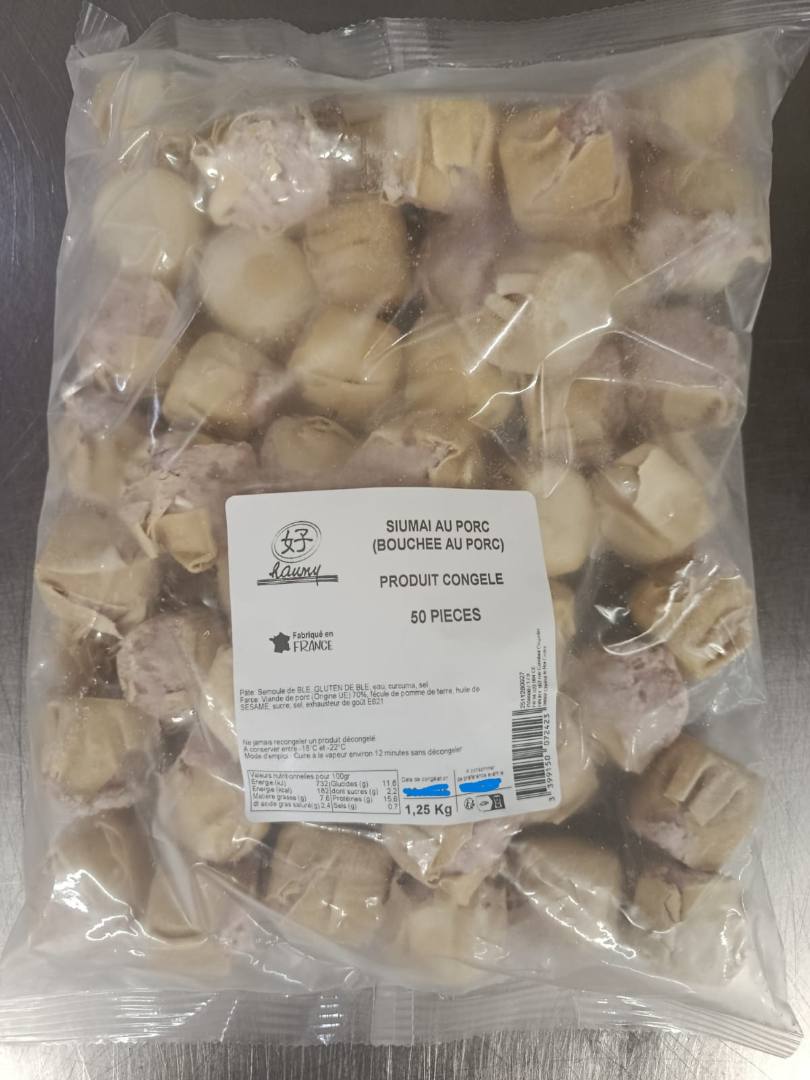 Siumai au porc congeles x 50 pieces Haumy : photo du produit rappelé le 13/02/2026