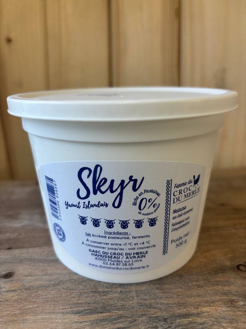 Skyr Croc du Merle : photo du produit rappelé le 15/01/2025