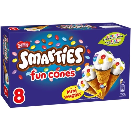 Smarties ® fun cones x 8 : photo du produit rappelé le 16/08/2021