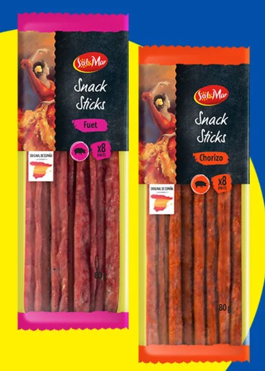 Snack chorizo/fuet 80g Sol&Mar : photo du produit rappelé le 29/09/2026