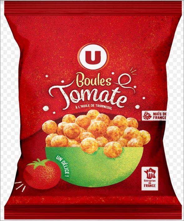 Snacks apéritif u sachet : photo du produit rappelé le 09/11/2023