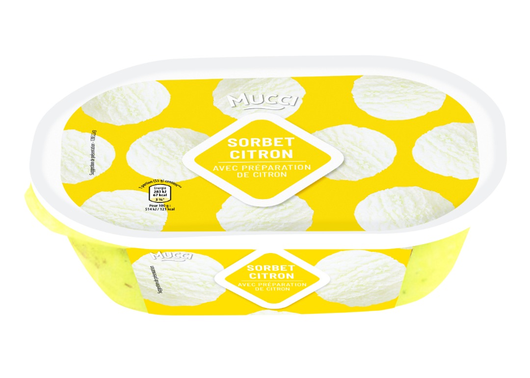 Sorbet citron - avec preparation de citron Mucci : photo du produit rappelé le 07/12/2021