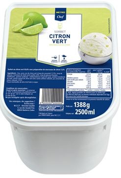 Sorbet citron vert 2,5 l Metro chef : photo du produit rappelé le 15/12/2021