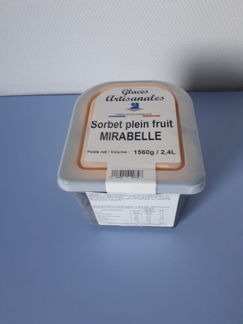 Sorbet Marque Blanche (erhard) : photo 1 sur 2 du produit rappelé le 03/08/2021