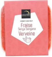 Sorbet plein fruit à la fraise senga sengana et verveine Erhard : photo du produit rappelé le 23/07/2021