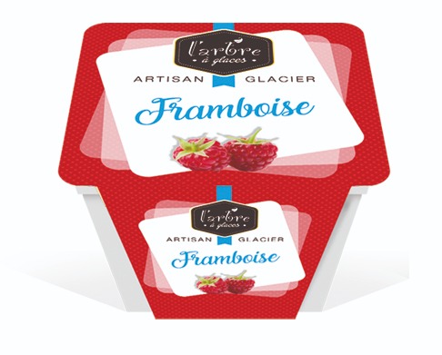 Sorbet plein fruit framboise 0,75l L'Arbre à Glaces : photo du produit rappelé le 21/10/2021