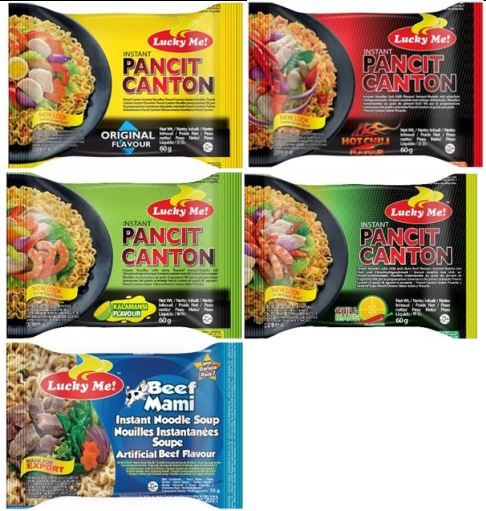 Soupe nouilles - lucky me! 24 x 70g : photo du produit rappelé le 06/07/2022