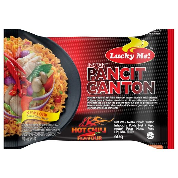 Soupe nouilles piment pancit canton lucky me 24 x 60 g : photo du produit rappelé le 01/06/2022